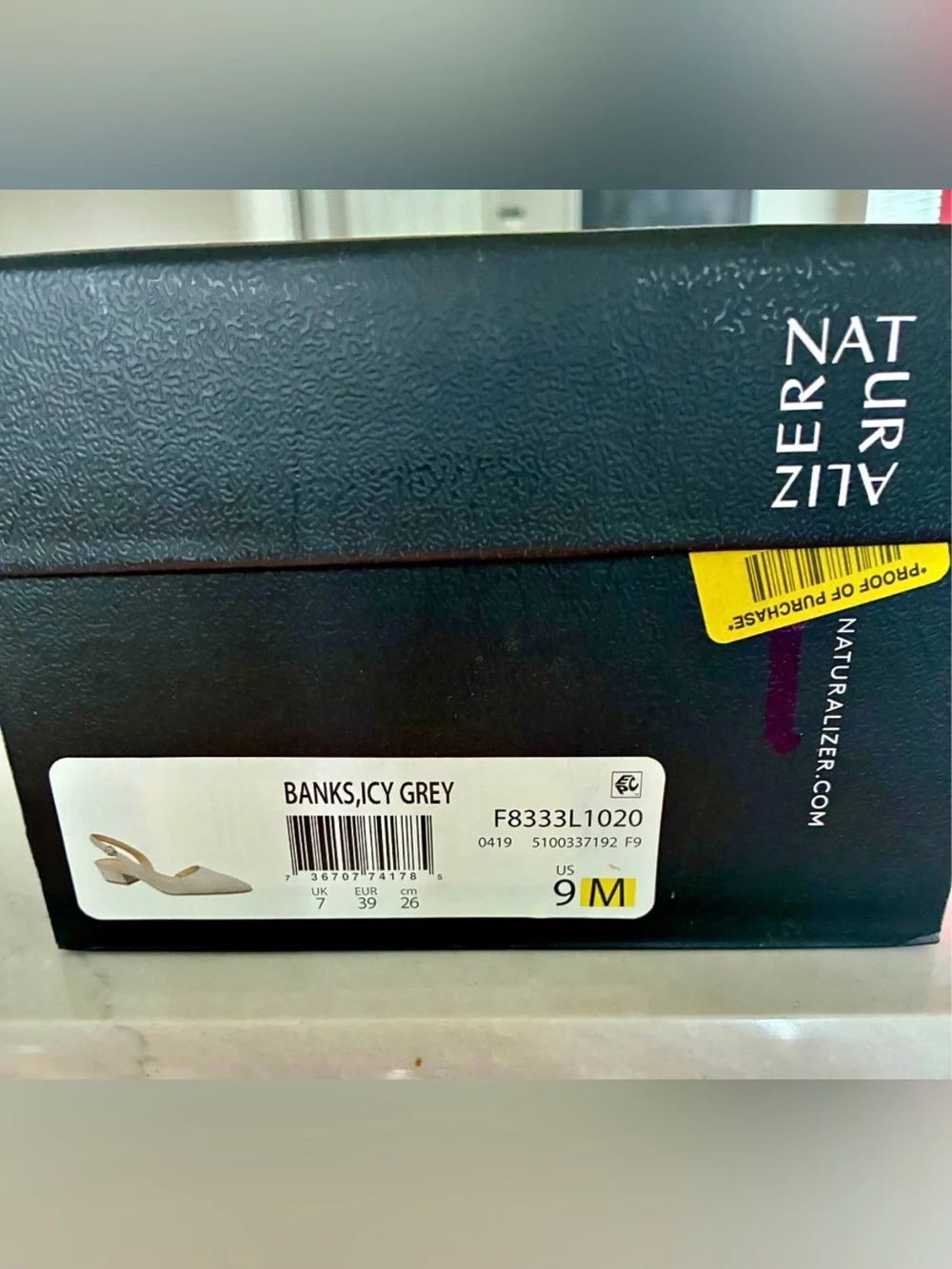 Naturalizer Banks Slingback Pumps | Grey Suede Block Heel | Size 9